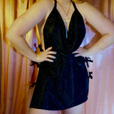 Jet Black Sparkle Divine Disco Dress