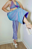 Lavender Sparkle Parachute Pants With Matching Bop Top (Full 2 Piece Set)