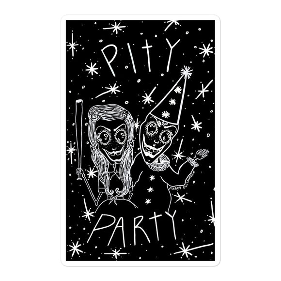 Black Pity Party Sticker