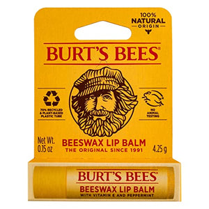 Burt's Bees Beeswax Lip Balm Tube .15 oz (Pack of 12)