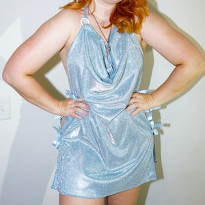 Powder Blue Sparkle Divine Disco Dress