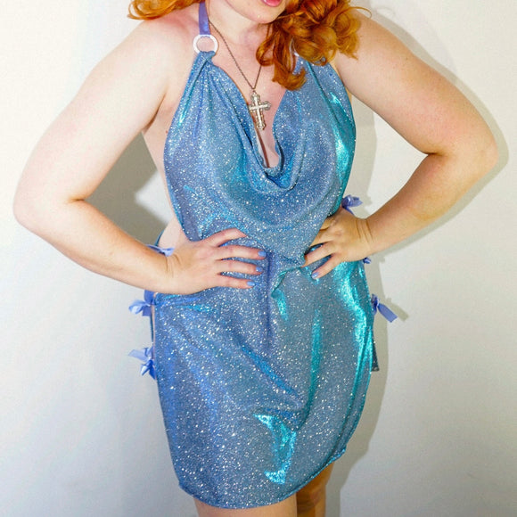 Ocean Blue Sparkle Divine Disco Dress