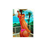 Bambi Hot Pink Bikini Beach View Sticker