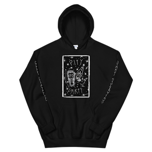 (9 Colors) Pity Party Black Hoodie (Large Print Front/Small Bambi Valentino Logo on Back/ BambiXMaddy Sleeves)